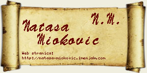 Nataša Mioković vizit kartica